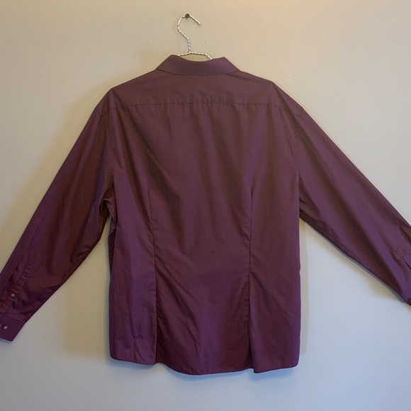 Men’s Dark Purple Dress Shirt, 17.5 - Picture 2 of 5